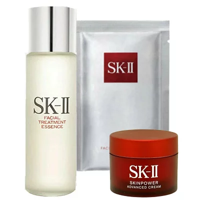 SK-II フェイシャルトリートメントエッセンス 30ml+スキンパワーアドバンストクリーム 15g+フェイシャルトリートメントマスク1枚